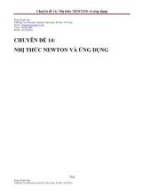 Bài tập Đại số và Giải tích Lớp 11 - Chuyên đề 14 Nhị thức Newton và ứng dụng - Đặng Thành Nam